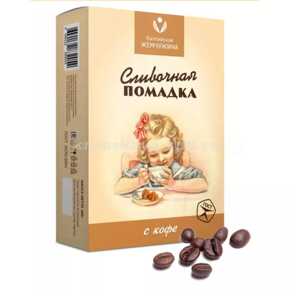 №1 Балтийская жемчужина. Помадка сливочная "С кофе", 150г   в Балашихе