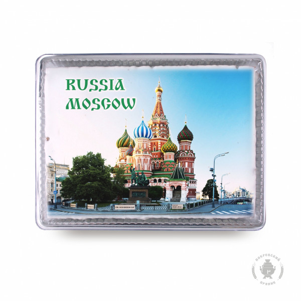№3 Пряник 600г RUSSIA MOSCOW с фотопечатью (в подарочной пластиковой упаковке)  в Балашихе